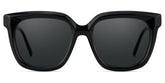 Lark Square Black Polarized Sunglasses