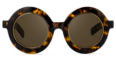 Calhoun Round Yellow Tortoise Sunglasses | Zeelool Glasses