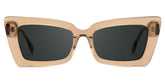 Newell Rectangle Translucent Brown Frame Sunglasses | Zeelool