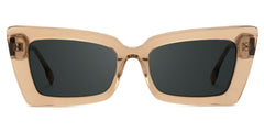 Newell Rectangle Translucent Brown Frame Sunglasses | Zeelool