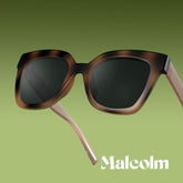 Malcolm Square Burnt Umber Sunglasses with Wide Frames