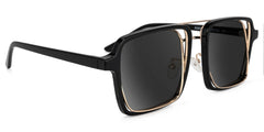 Nellie Aviator Black-Gold Sunglasses | Zeelool Glasses