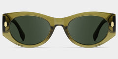 Reina green Frame Polarized Sunglasses with geometric Style Online | ZEELOOL