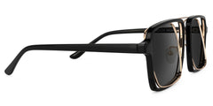 Nellie Aviator Black-Gold Sunglasses | Zeelool Glasses