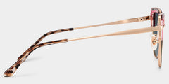 Samson Pink Square Glasses With Tortoiseshell Color-Block Design
