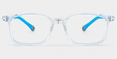 June Rectangle Crystal Blue Frame Eyeglasses for Pre-tweens