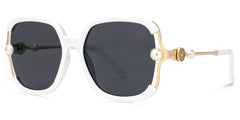 Square White Sunglasses Frames