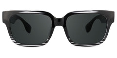 Colin Rectangle Black Chunky Frame Sunglasses for Men