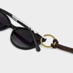 Sunglasses Strap Eyeglass Cord in Leopard Brown