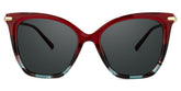 Lamar Butterfly Red Sunglasses and Two-Tone Frames