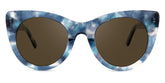 Starry Cateye Blue Sunglasses | Zeelool Glasses