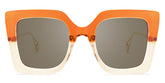 Qatar Square Orange Sunglasses | Zeelool Glasses