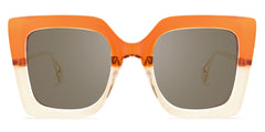 Qatar Square Orange Sunglasses | Zeelool Glasses