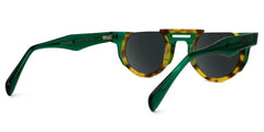 Mastin Round Tortoise Half Frame Sunglasses