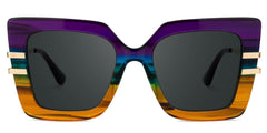 Designer Poutine Sunglasses in Mixed-Materials Full-frame