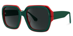 Square Katty Green Sunglasses on sale -Zeelool Glasses