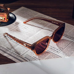 Serene Brown Crystal Cat eye Polarized Sunglasses Online | Zeelool