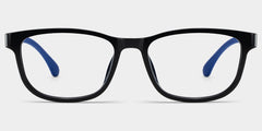 Robin Rectangle Black Blue Frame Eyeglasses for Pre-tweens