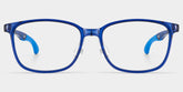 Gray Rectangle Blue Frame Eyeglasses for Pre-tweens