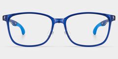 Gray Rectangle Blue Frame Eyeglasses for Pre-tweens