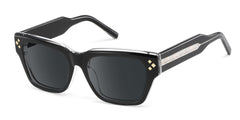 Marlowe Black Rectangle Polarized Sunglasses Online | Zeelool