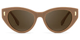 Azura Brown Cat Eye Polarized Sunglasses Online | Zeelool