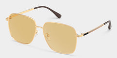 Valentina gold Frame Polarized Sunglasses with square Style Online | ZEELOOL