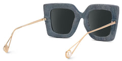 Latanya Denim Blue Glitter Sunglasses Made From Jeans