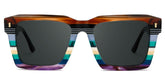 Kenish Designer Sunglasses in Square Multicolor Frame