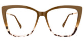 Awilda Cat-eye Brown Glasses and Thin Frame
