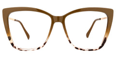Awilda Cat-eye Brown Glasses and Thin Frame