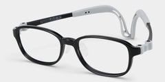 Bright Rectangle Black Frame Eyeglasses for Pre-tweens