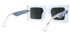 Tiffaney Transparent Blue Frames with Blue Denim Temples