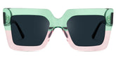 Brandon Square Green-Pink Sunglasses | Zeelool Glasses