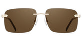 Rey Gold Rectangle Sunglasses Online | Zeelool