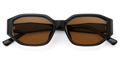 Kiara Black Geometric Sunglasses in TR90 Material