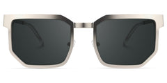 Barber Geometric Silver Sunglasses Frames