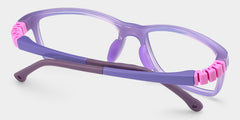 Brook Rectangle Purple Frame Eyeglasses for Pre-tweens