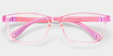 Clay Rectangle Pink Frame Eyeglasses for Teens