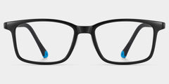 June Rectangle Black Frame Eyeglasses for Pre-tweens