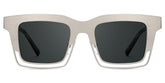Evan Rectangle Silver Frame Sunglasses for Males | Zeelool