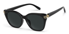 Catalina Black Square Polarized Sunglasses Online | Zeelool