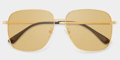Valentina gold Frame Polarized Sunglasses with square Style Online | ZEELOOL