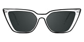 Yosef Cyber Women Black and Clear Cat Eye Frames Sunglasses