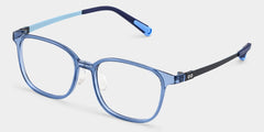 Lane Rectangle Blue Cystal Frame Eyeglasses for Teens