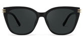 Catalina Black Square Polarized Sunglasses Online | Zeelool