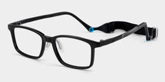 June Rectangle Black Frame Eyeglasses for Pre-tweens