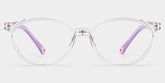 Olive Oval Crystal Purple Frame Eyeglasses for Pre-tweens