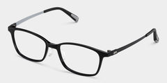 Finne Rectangle Black Frame Eyeglasses for Teens