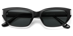 Riviera Black Geometric Sunglasses in TR90 Material